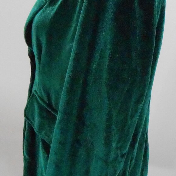 Women's Dark Green Velvet One Button Lapel Collared Blazer Slim Fit Jacket Sz-L? - Picture 6 of 7